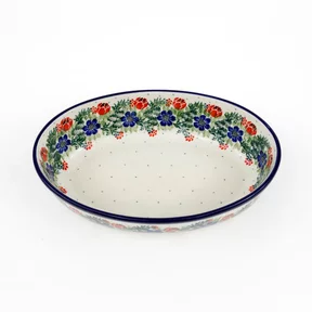 Półmisek owalny 299 24/18,5cm <br> 1535X Czerwony wianuszek